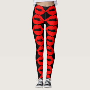 LEGGINGS LES LÈVRES ROUGES KISENT LES PANTES YOGA