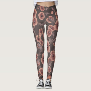 Leggings Les Poppies de Cali surdimensionnées Imprimer en 