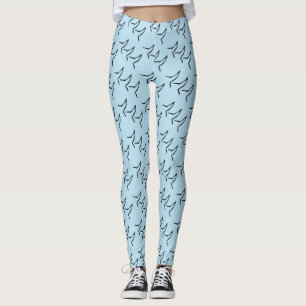 Leggings Les traîneaux de chiens à pattes bleues légère