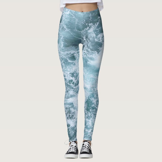 Leggings Les vagues de l'océan (Devant)