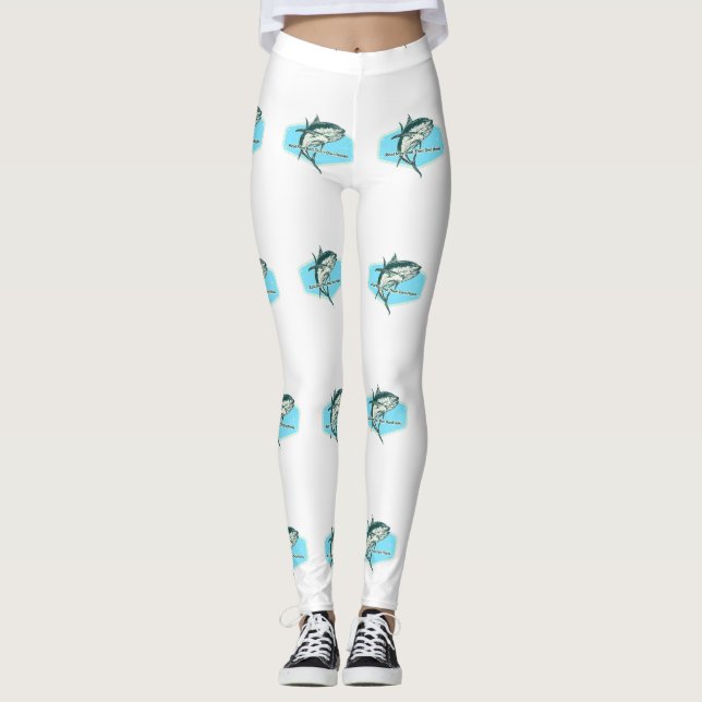 Leggings Les vrais hommes appâtent leurs propres hameçons (Devant)