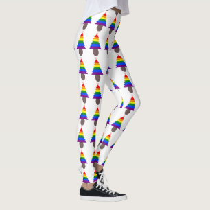 Leggings Lesbiennes Arbre de Noël arc-en-ciel et présents