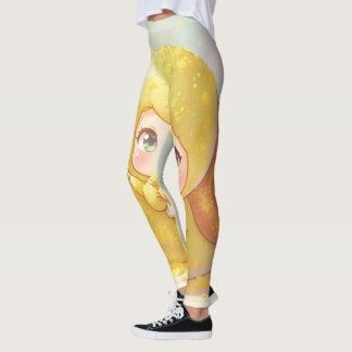 Leggings L'escargot et la magie des couronnes de fleurs.1