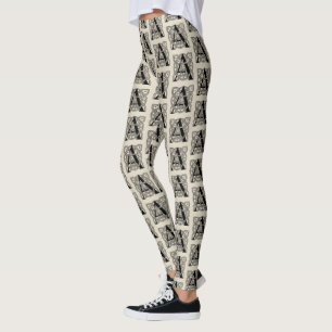 Leggings Lettre A Vintage Monogramme De Noeud Celtique