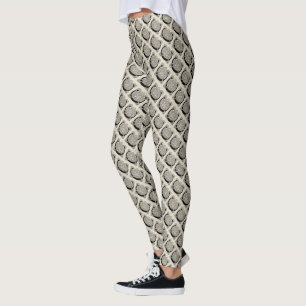 Leggings Lettre C Vintage Monogramme de noeud celtique
