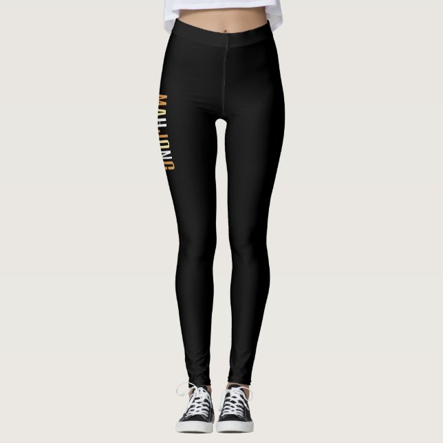 Leggings Lettres de la reine Mahjong (Devant)