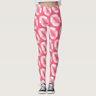 Leggings Lèvres blanches rose moderne