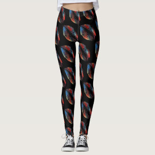 Leggings Lèvres colorées Noir moderne #7