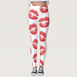 Leggings Lèvres Rouges, Motif De Lèvres, Rouge Lèvres, Bais