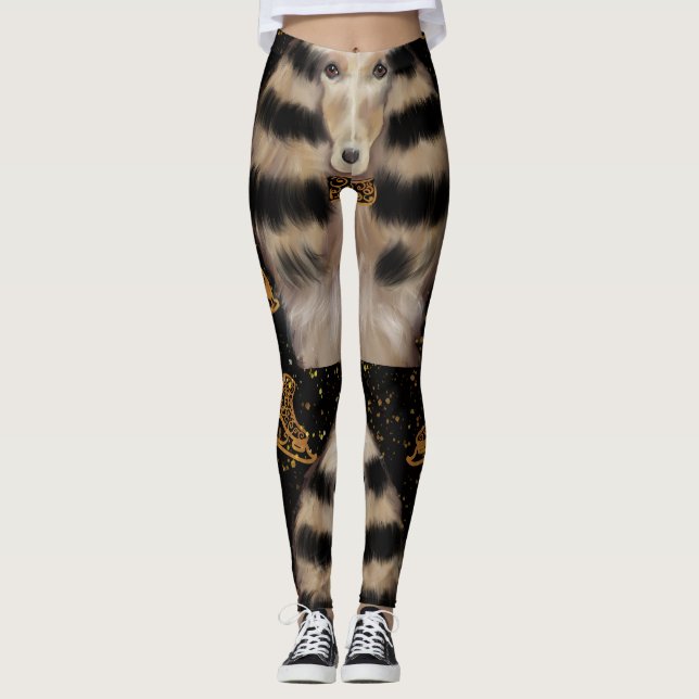 LEGGINGS LÉVRIER AFGHAN OR  (Devant)