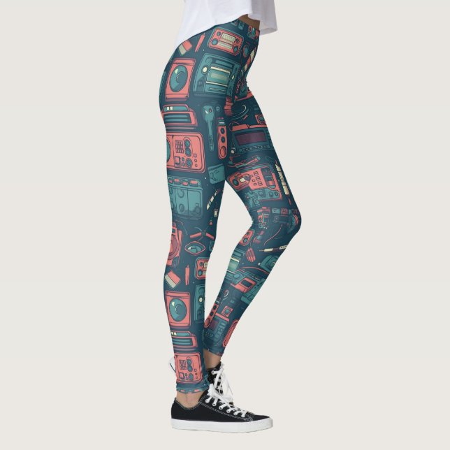 Leggings L'explosion du passé : la technologie des années 8 (Droite)