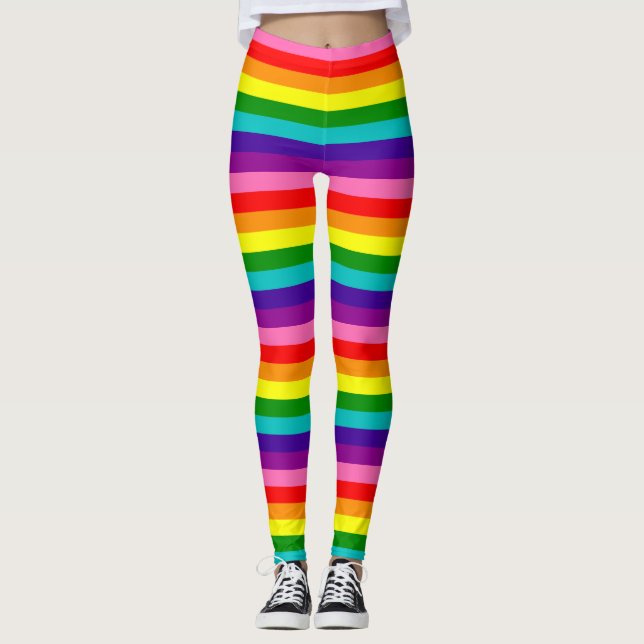 Leggings lgbt - drapeau arc-en-ciel gay pride  (Devant)