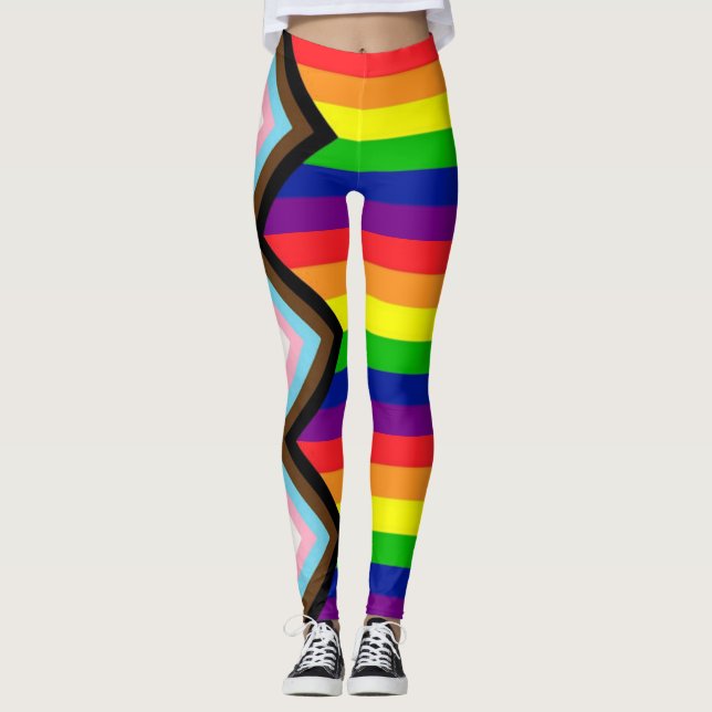 Leggings LGBTQ+ Pride de Pogress Unisex Trending (Devant)