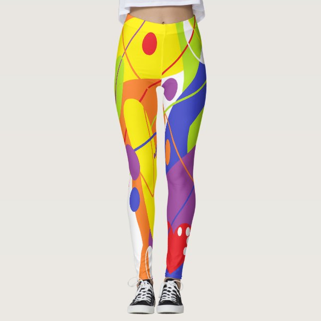 Leggings LGBTQ+ / PRIDE / Rainbow Conception abstraite joye (Devant)