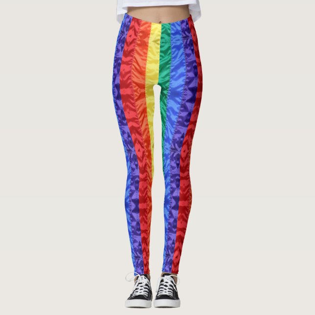 Leggings LGBTQ Rainbow flag arc-en-ciel bande gay pride mod (Devant)
