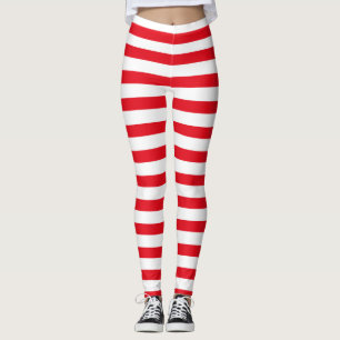 Leggings L'Halloween de Noël en rouge et blanc