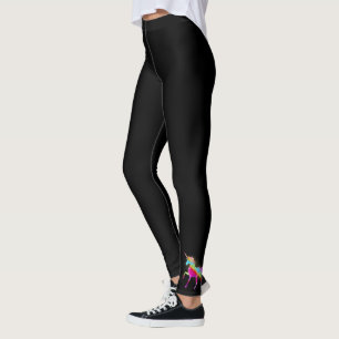 Leggings Licorne d'arc-en-ciel de parties scintillantes de