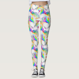 Leggings Licorne Princesse Explosion Arc-en-ciel