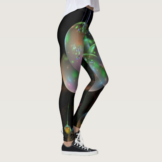 Leggings Ligne Bleue Mince - Bulles spatiales (Droite)