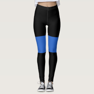 Leggings Ligne Bleue Mince Drapeau symbole de solidarité po