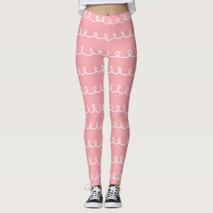 Leggings Lignes blanches roses