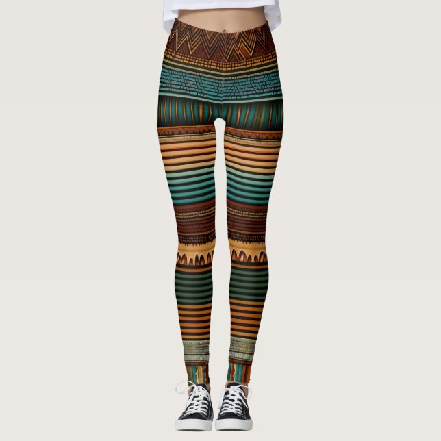 Leggings Lignes d'amorce de terre (Devant)