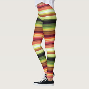Leggings Lignes de couleurs d'automne