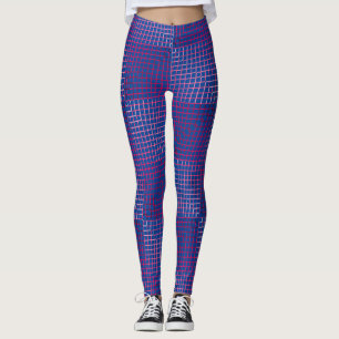 Leggings Lignes de dégradé motif 02 Bleu rose BG