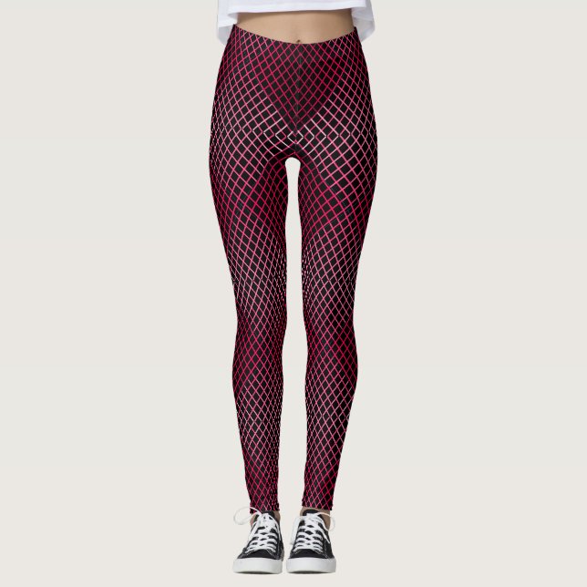 Leggings Lignes de dégradé motif 02 rose (Devant)