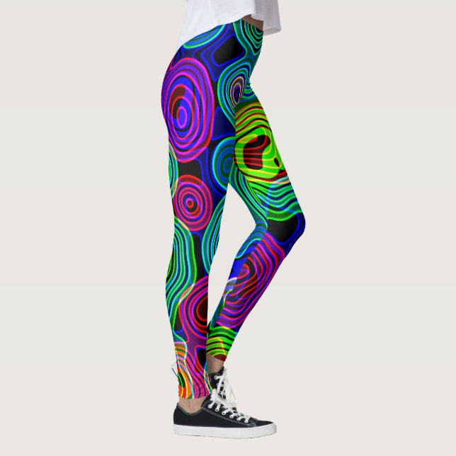 Leggings Lignes de discothèque de Neon Liquide Dizzy  (Droite)
