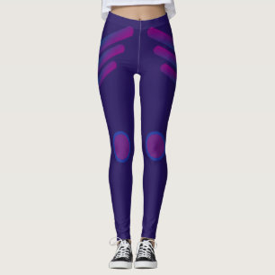 Leggings Lignes diagonales élégantes sur fond bleu indigo