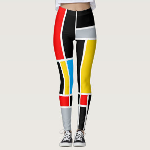 Leggings Lignes droites de couleur primaire géométrique