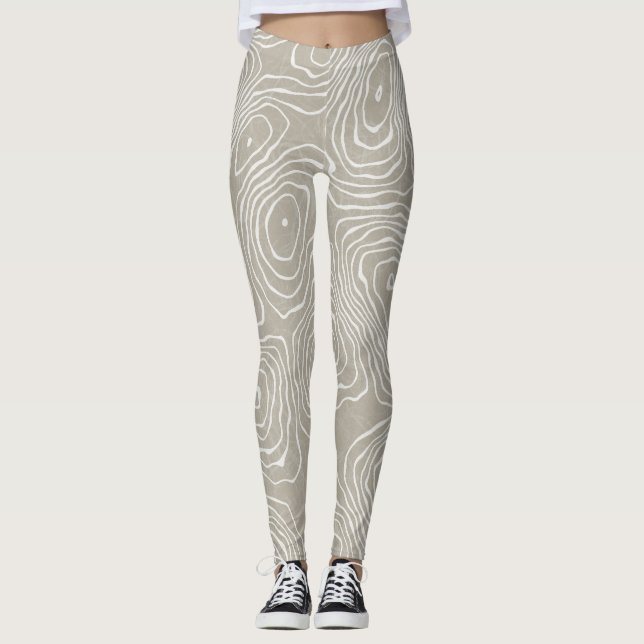 Leggings Lignes terrestres topographiques : Carte organique (Devant)