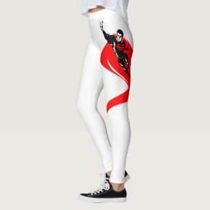 Leggings Ligue de Justice   Superman Flying Noir Pop Art