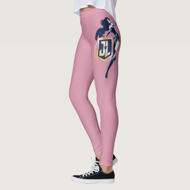Leggings Ligue de Justice | Wonder Woman & JL Icon Pop Art (Gauche)