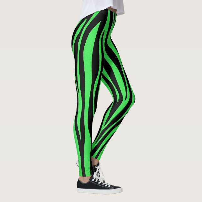 Leggings Lime Green Zebra (Droite)