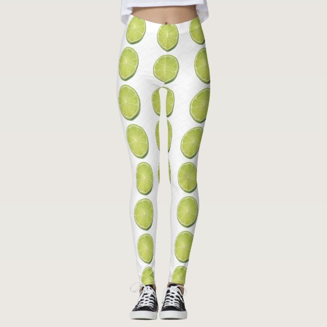 Leggings - Lime Slice (Front)