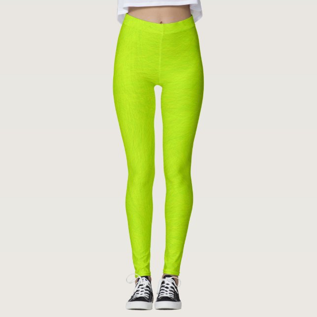 Leggings Lime vert Abstrait (Devant)