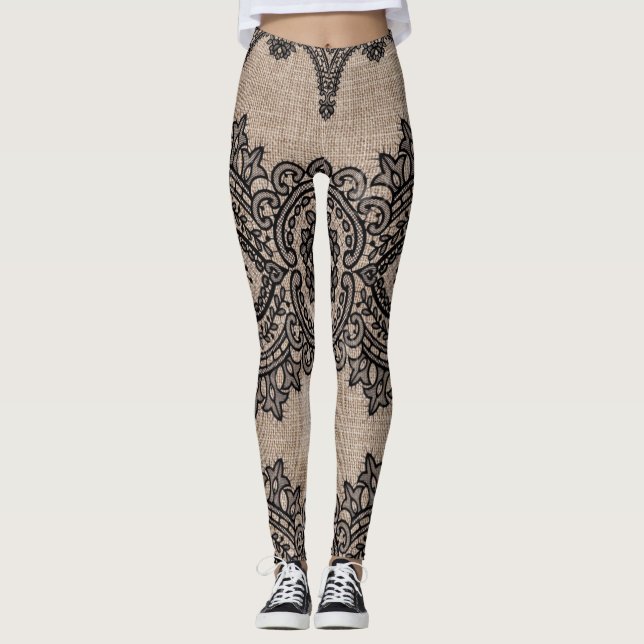 Leggings Lin et dentelle (Devant)