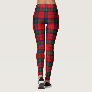 Leggings Lindsay tartan rouge vert plaid