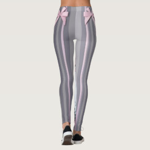 Leggings Lingerie violet et rose Bow Cravates Lines IA art