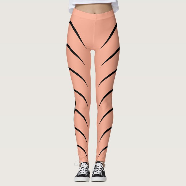 Leggings Lins colorés, noirs (Devant)