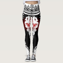 Leggings lion aux yeux rouge