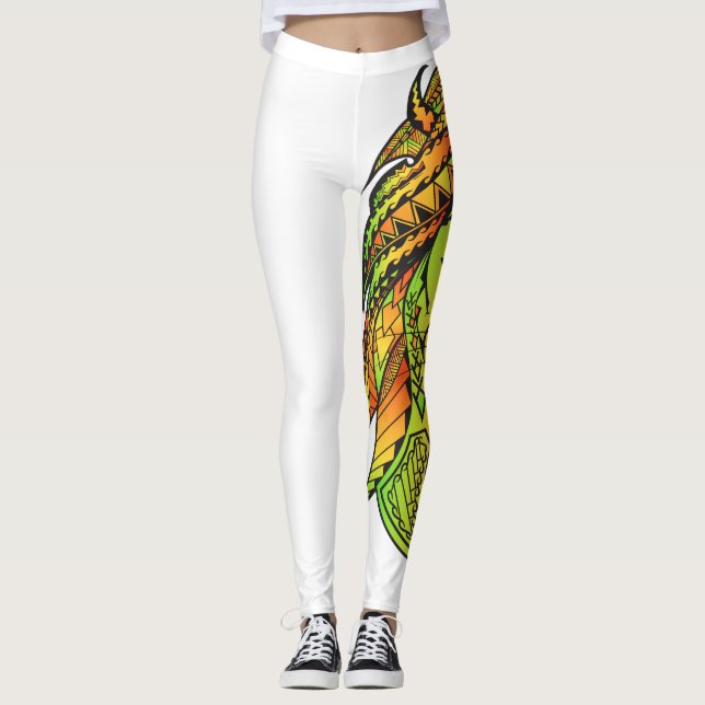 Leggings Lion de Rastafarian de Samoan (Devant)