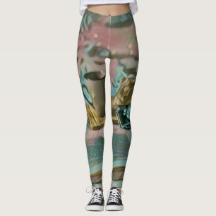 Leggings Lire Livres, Boire Café