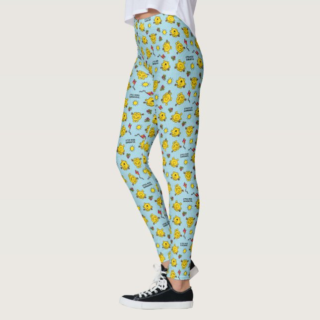 Leggings Little Miss Sunshine | Motif de point Polka Turquo (Gauche)