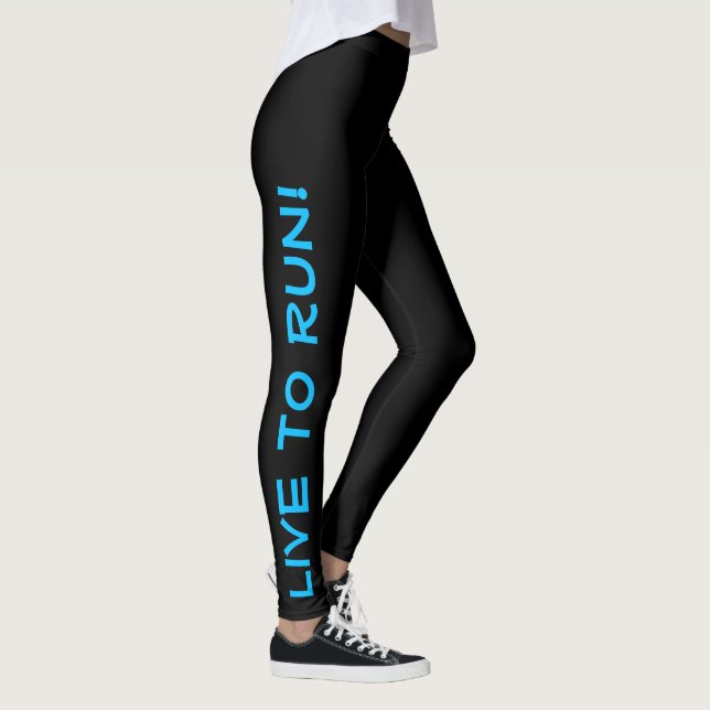 Leggings Live to Run ! Courez en direct ! Coupage noir et b (Droite)