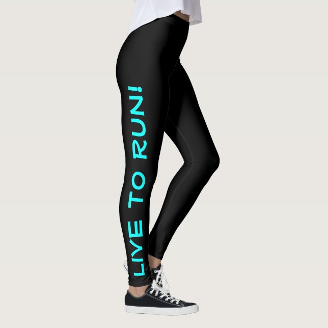Leggings Live to Run ! Courez en direct ! Exécution Turquoi (Droite)