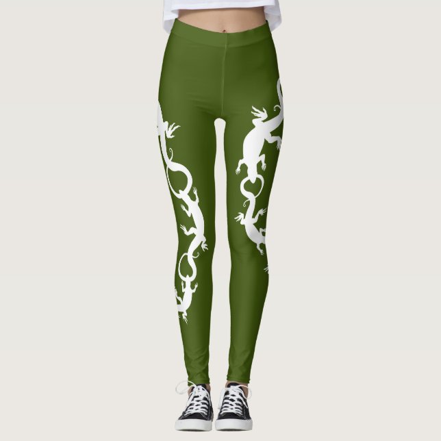Leggings Lizard Leggings Reptile Wildlife Art Legg (Devant)