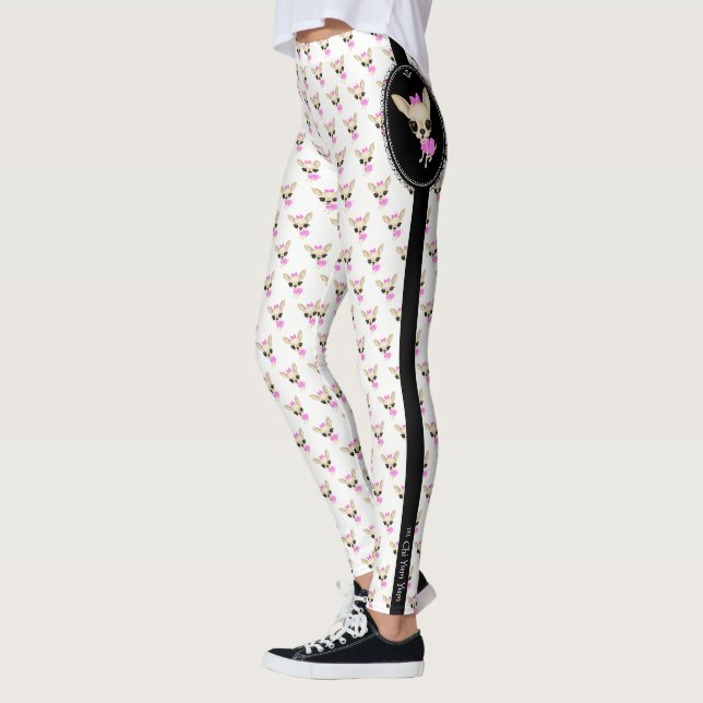 Leggings Logo de guêtres d'impression de Chi Yum Yum (Gauche)